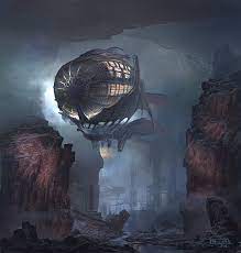 artwork airships steunk airship