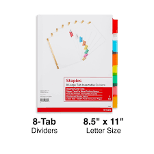 big tab insertable paper dividers