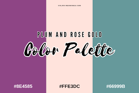 with rose gold color palettes