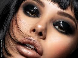 black eye makeup art stock photo