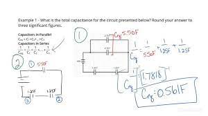 total capacitance of capacitors in