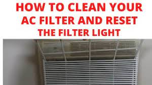 ac filter and reset the filter light