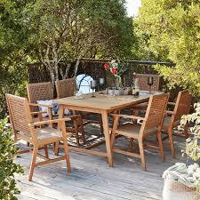 miri 6 seater wooden garden dining set