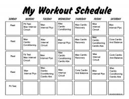 insanity workout calendar