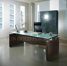 Modern Tempered Glass Top Office
