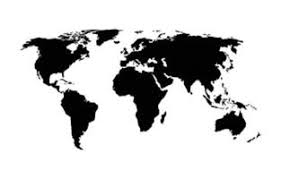 world map black and white vector art
