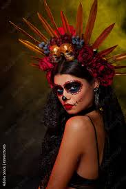 creative image of halloween makeup look