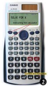 solve for x using a casio calculator a