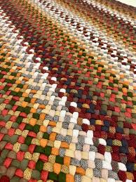 flip rectangle wool braided rug