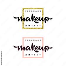 makeup artist fashion logo lettering