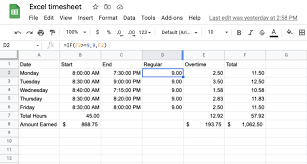 how to create timesheets in excel