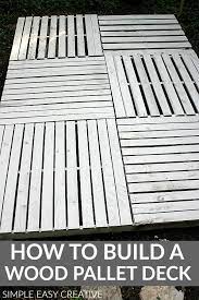 How To Build A Wood Pallet Deck