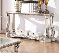 Wood Glass Top Sofa Entry Hall Console