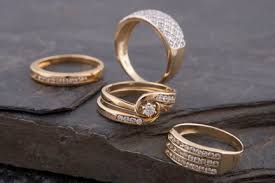 gold jewelry with precious stone