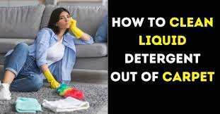 clean liquid detergent out of carpet