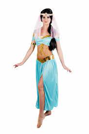 Womens Arabian Princess Costume S - XL Adult Harem Belly Dancer Blue Fancy  Dress | eBay
