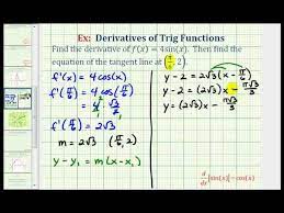 tangent line for a basic trig function