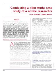 Here are case study research question examples that be used for this kind of investigation. Pdf Conducting A Pilot Study Case Study Of A Novice Researcher