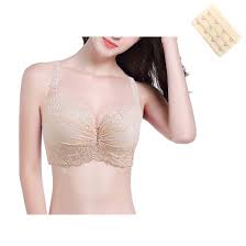Lace Underwire Everyday Bras For Women No Side Effects Padded Push Up Bras Full Figure Coverage Bra Beige