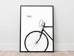 Bike Print Bicycle Poster Cycling Wall