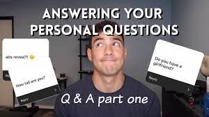 Q & A PART ONE: Personal Stuffs - YouTube