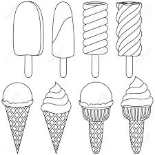Coloring pages are fun for children of all ages and are a great educational tool that helps children develop fine motor skills, creativity and color recognition! Black And White Ice Cream Cone Icon Set Elements Coloring Book Royalty Free Cliparts Vectors And Stock Illustration Image 96898674