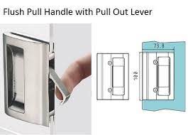 Flush Pull Handle For Glass Pocket Door
