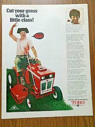 1970 toro lawnmower garden tractor ad