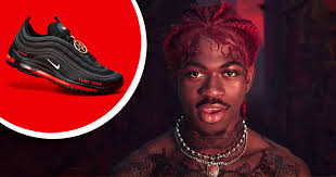 The shoes are nike air max 97s. Lil Nas X Is Owning Everyone Who S Mad About His Satan Sneakers