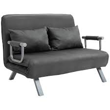 Homcom 41 25 In Convertible Grey Sofa