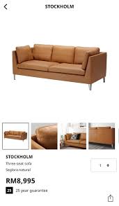 ikea stockholm 3 seat sofa full