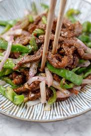 The recipie is listed in mutton gosht and beef gosht. Black Pepper Beef Stir Fry Chinasichuanfood Com Healthy Chinese Recipes Easy Chinese Recipes Stuffed Peppers
