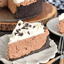 Take the cheesecake out and leave it on the counter 10 minutes. No Bake Chocolate Cheesecake Recipe