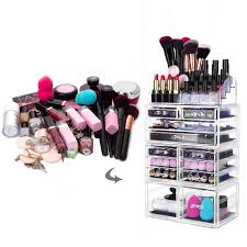 clear acrylic makeup organizer box