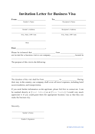 A character reference letter for immigration is a recommendation that is written on behalf of someone in support of their immigration application or another associated proceeding. Invitation Letter For Business Visa Template Download Printable Pdf Templateroller