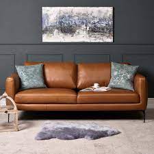 Woods Carnaby Leather Sofa 3 Seater