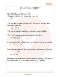 Rotational Motion Revision Notes