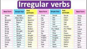common irregular verbs definition