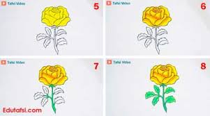 Mawar, anggrek, melati, tulip, matahari dan masih banyak lagi. Cara Mudah Menggambar Bunga Mawar