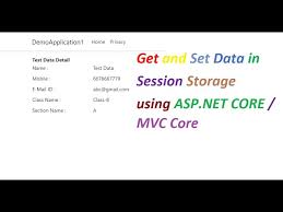 session in asp net core mvc core 3 1