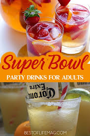 super bowl party drinks and tails