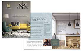 interior design brochure template design
