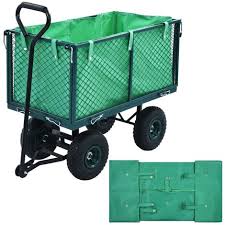 vidaxl garden cart liner green fabric