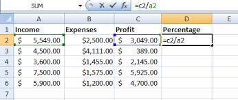 how to calculate profit in excel and