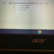 Quadratic Formula For 2x² 3x