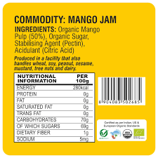 24 mantra organic mango jam 350g