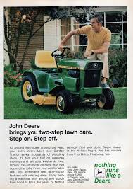 garden tractor original color print ad