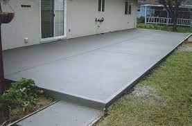 poured concrete patio