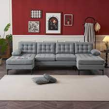 u shape sectional sofa couch