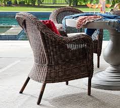 Torrey Wicker Roll Arm Outdoor Dining